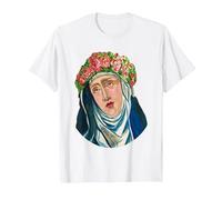 St Rita of Cascia Prayer Catholique Saint Patron T-Shirt, Homme, Blanc, XL