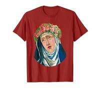 St Rita of Cascia Prayer Catholique Saint Patron T-Shirt, Homme, Canneberge, L