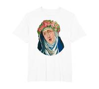 St Rita of Cascia Prayer Catholique Saint Patron T-Shirt, Homme Grandes Tailles, Blanc, 4X Tall