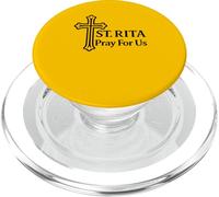St Rita Pray for Us Croix de Sainte catholique PopSockets PopGrip pour MagSafe