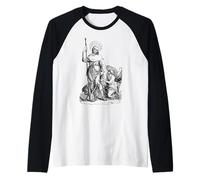 St Roch Dog Patron Saint of Dogs Art catholique Vintage Manche Raglan
