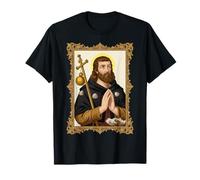 St Roch Vintage Catholique Art Patron Saint des Chiens T-Shirt