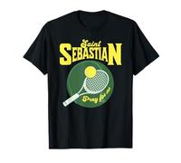 St Sebastian Patron Saint of Sports Raquette de Tennis pour athlètes T-Shirt