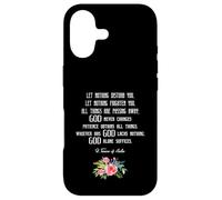 St. Thérèse d'Avila T-Shirt avec Citation « Let Nothing Disturb You » Coque pour iPhone 17