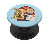 St Thomas Aquinas Citations Summa Theologica catholique Saint PopSockets PopGrip Adhésif