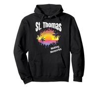 St Thomas Faisant des Souvenirs Assortis en Famille Vacances Plage Sweat à Capuche