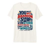 St Thomas Sir More Catholic Saint Citations Bateau T-Shirt Haut de Gamme