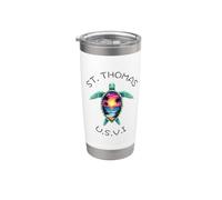 St. Thomas U.S.V.I. Île Vierge des États-Unis Souvenir Vacances Gobelet isotherme en acier inoxydable double paroi
