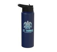 St. Thomas U.S.V.I. Île Vierge des États-Unis Souvenir Vacances Stainless Steel Insulated Water Bottle