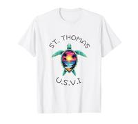 St. Thomas U.S.V.I. Île Vierge des États-Unis Souvenir Vacances T-Shirt Graphique avec Valeur