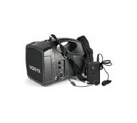 Vonyx Système amplifié portable ST-010 – Micro-casque et cravate, 30 W, USB, batterie rechargeable