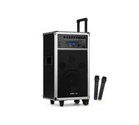 Vonyx Système sono portable ST100 MK2 Enceinte active 8" Bluetooth CD/MP3 250W 2 micros UHF Noir