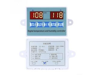 ST3022 Régulateur de température et d'humidité numérique avec LCD, -20 à 80 °C, 1 à 99 % RH, chauffage/refroidissement et humidification/déshumidification pour serre (24 V)