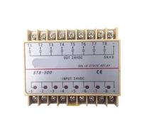 ST8-5DD ST5-5dd 5ddp 8 Channel Din Rail SSR Eight Input Output 24VDC Single Phase Solid State Relay 5A Module Controller(ST8-5DD) Industrial Electrical Relays
