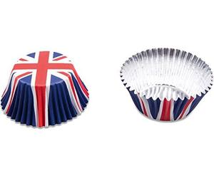 StÃƒ¤dter 50Ã‚ England For Party Or Birthday Party Cupcake Cases/Muffin Muffins Children's Birthday Party Football Paper Cupcake Cases UK Great Britain Union Jack Flag Blue White Red by Unbekannt