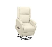 Sta-op-Fauteuil de relaxation, massant tissu crème