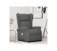 Sta-op-Fauteuil de relaxation, massant tissu gris foncé