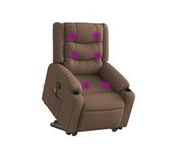 vidaXL Sta-op-massagestoel elektrisch verstelbaar stof bruin3310283 Marron G