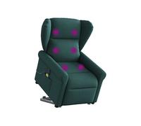 Vidaxl Fauteuil Inclinable De Massage Électrique Vert Foncé Tissu Vert