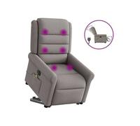Sta-op-massagestoel elektrisch verstelbaar stof taupe3303351