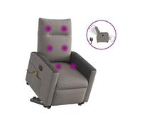 Sta-op-massagestoel elektrisch verstelbaar stof taupe3324078