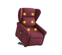 Vidaxl Fauteuil Inclinable De Massage Électrique Rouge Bordeaux Tissu Rouge