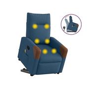 Sta-op-massagestoel verstelbaar stof blauw3324020