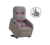 vidaXL Sta-op-massagestoel verstelbaar stof taupe3302989 Taupe G