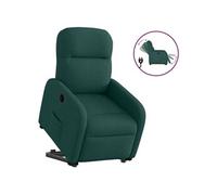 vidaXL Fauteuil inclinable électrique vert foncé tissu