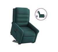 vidaXL Fauteuil inclinable électrique vert foncé tissu