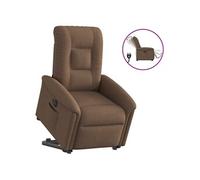 vidaXL Fauteuil inclinable électrique marron tissu
