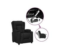Vidaxl Fauteuil Noir Tissu Noir