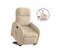 vidaXL Fauteuil inclinable Crème Tissu