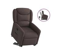 vidaXL Fauteuil relax avec releveur Tissu marron foncé