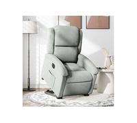 vidaXL Sta-opstoel électrique réglable velours gris clair Gris G