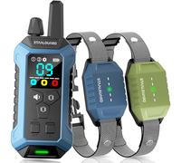 STAALGUARD Collier de Dressage pour Chien, sans Choc Électrique, Modes BIP, Vibration et Boost, Portée 3km, Ultra Compact, Rechargeable, Autonomie 30 Jours, Étanche IP67, Adapté à Tous Les Chiens