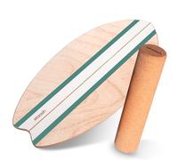 STAASH Balance Board Bois - Planche d'Équilibre Kit Rouleau & Balle | Idéal pour débuter : planche bois + rouleau + balle, l'essentiel pour apprendre l'équilibre