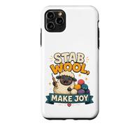 Stab Wool Make Joy T-Shirt pour Amateur de Moutons Coque pour iPhone 11 Pro Max