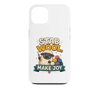 Stab Wool Make Joy T-Shirt pour Amateur de Moutons Coque pour iPhone 13
