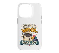 Stab Wool Make Joy T-Shirt pour Amateur de Moutons Coque pour iPhone 14 Pro
