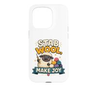 Stab Wool Make Joy T-Shirt pour Amateur de Moutons Coque pour iPhone 15 Pro