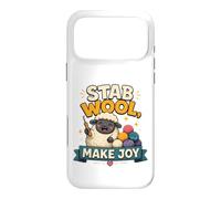 Stab Wool Make Joy T-Shirt pour Amateur de Moutons Coque pour iPhone 17 Pro Max