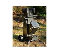 Stabico Réchaud à bois plancha en acier Rocket - 60 x 40 x 65 cm - Réchaud-gril « Rocket »