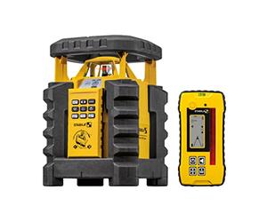 STABILA laser rotatif LAR 350, 7 p. Set, autonivellement, inclinaison manuelle sur 2 axes, commandé par moteur, télécommande avec commande de mouvement