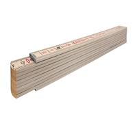 STABILA Mètre pliant en bois STABILA Type 407 N, 2 m, teinte naturelle, graduation métrique, avec équerre, certifié PEFC Quantité:1