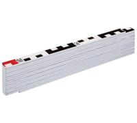 Stabila Mètre pliant en bois Type 1407 GEO, 3 m, blanc, graduations métriques/géo - 19074