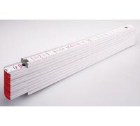 Stabila Mètre pliant en bois Type 1707, 2 m, blanc, graduations métriques - 01334