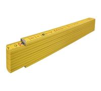 STABILA mètre pliant en bois type 407, 2 m, jaune, échelle métrique - 14556