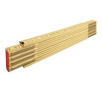Stabila Mètre pliant en bois Type 607, 2 m, jaune, graduations métriques - 01104