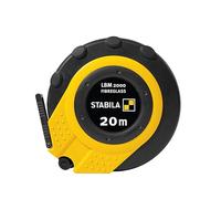 STABILA Mètre-ruban à boîtier LBM 2000 FIBREGLASS, 20m, fibre de verre, échelle métrique, protection pliure, crochet universel, boîtier incassable, précision MID